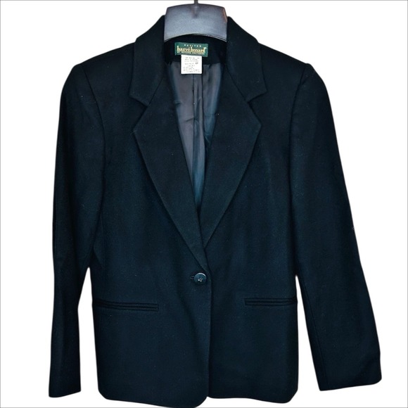 Harve Benard Jackets & Blazers - Vintage Y2K Harve Benard Blazer 4P 4 Petite Black Wool Cashmere Jacket Old Money